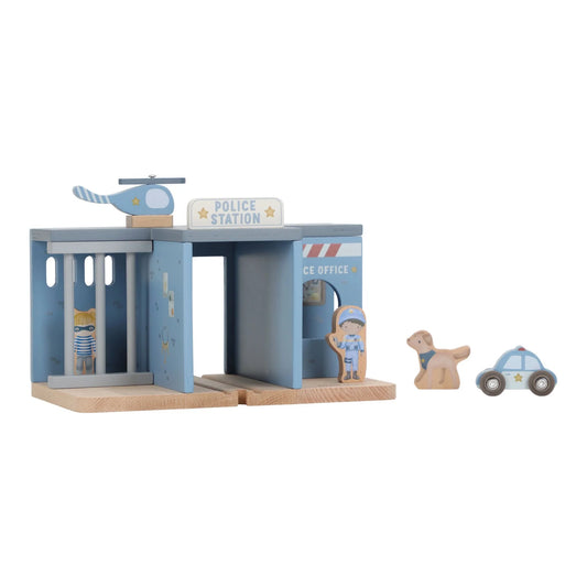 Stazione di polizia in legno Little Dutch blu per bambini