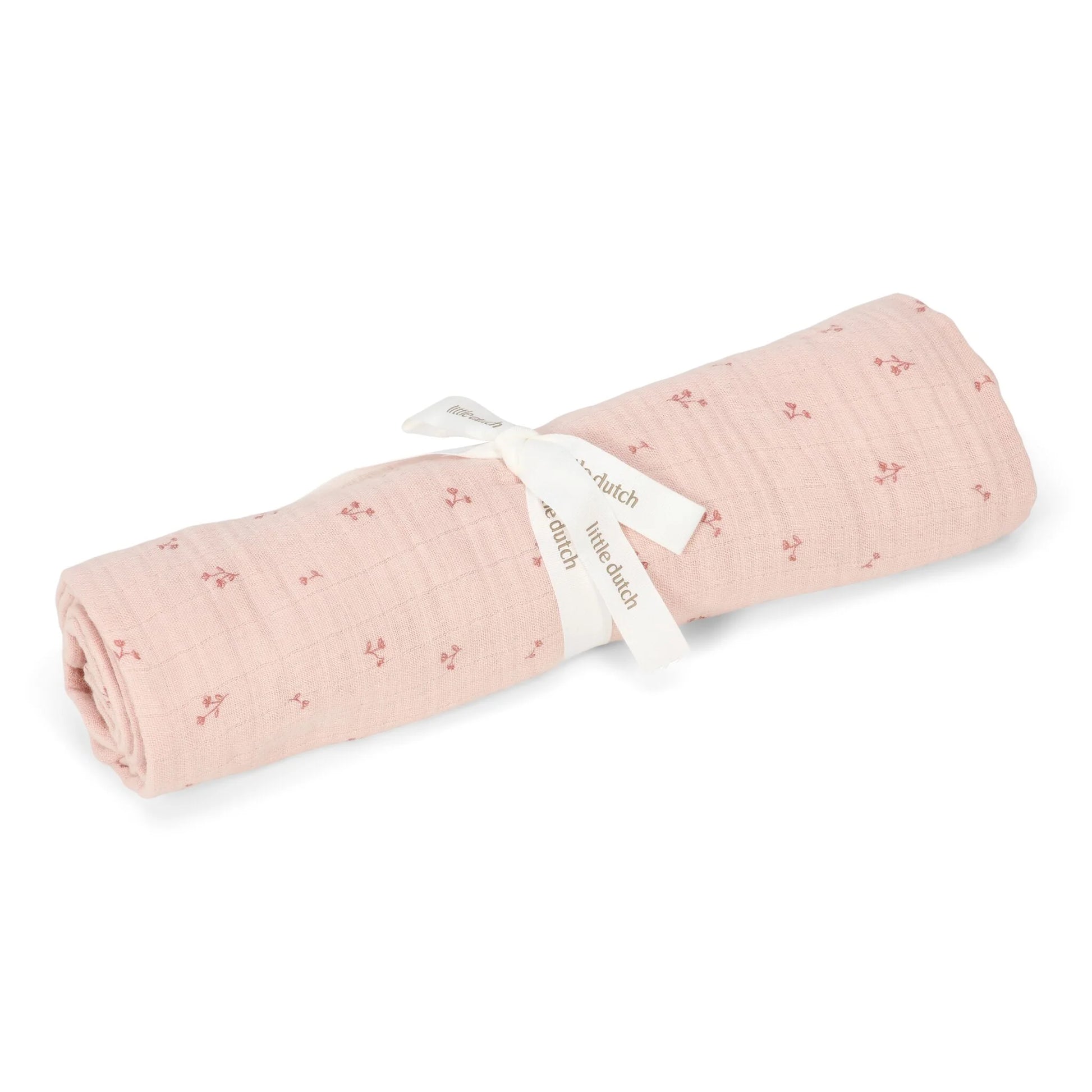 Swaddle Little Dutch Pure Blossom 120×120 in mussola rosa