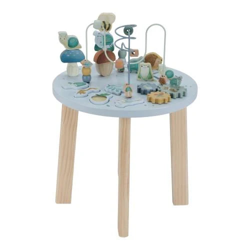 Tavolino multi-attività Little Dutch Forest Friends in legno con giochi educativi