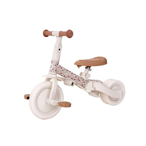 Triciclo Little Dutch 4 in 1 colore off white con dettagli marroni