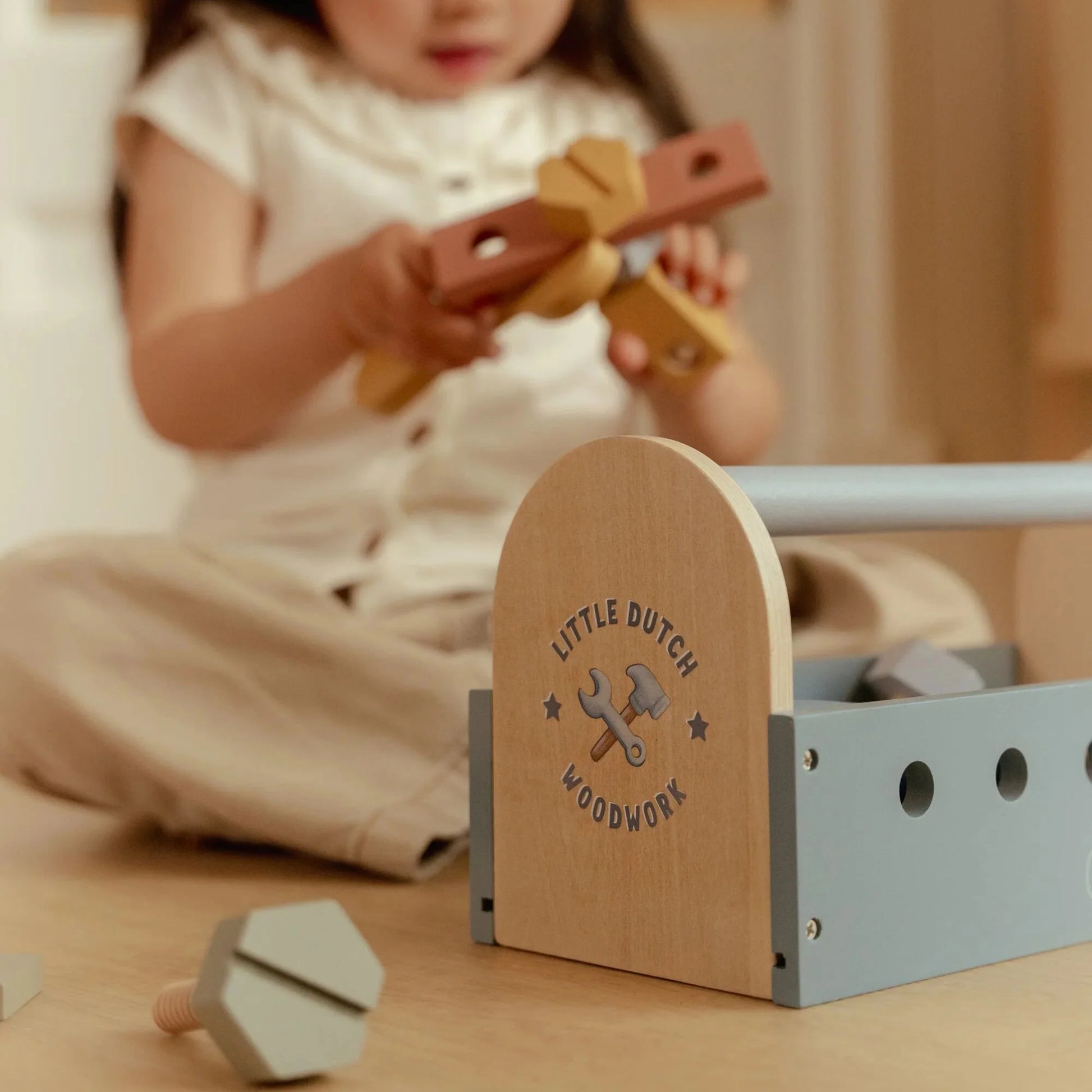 Toolbox Little Dutch blu con martello, cacciavite e chiave inglese