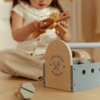 Toolbox Little Dutch blu con martello, cacciavite e chiave inglese