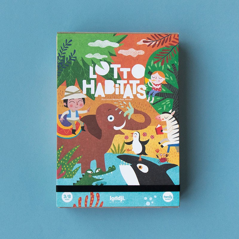 Gioco educativo Londji Habitats Lotto con animali e ambienti naturali per bambini