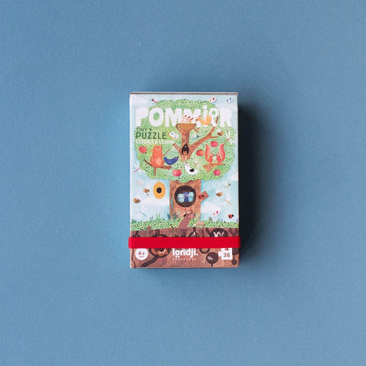 Puzzle tascabile Londji Pommier con albero e animali per imparare a contare