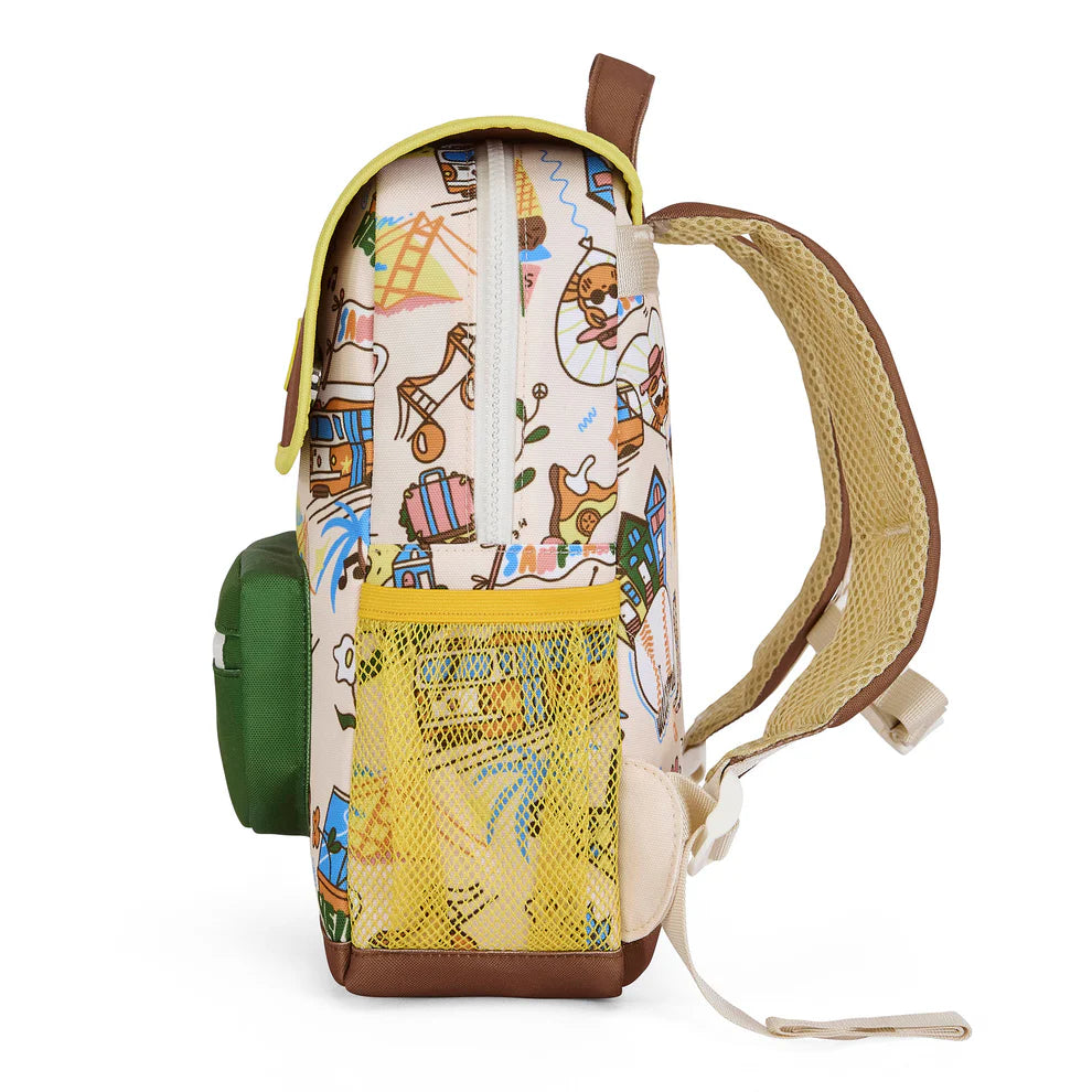 Zaino Bambini Hello Hossy San Francisco (2–5 Anni) – Impermeabile, Riciclato, Compatibile A4
