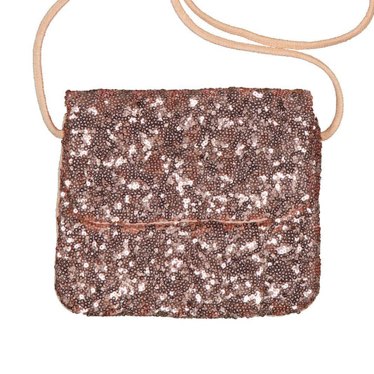Borsetta rosa con paillettes Luciole et Petit Pois, vista frontale