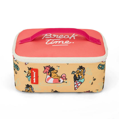 Lunch Bag Unicorn Hello Hossy borsa termica per bambini con interno isotermico e fantasia unicorno per scuola e gite