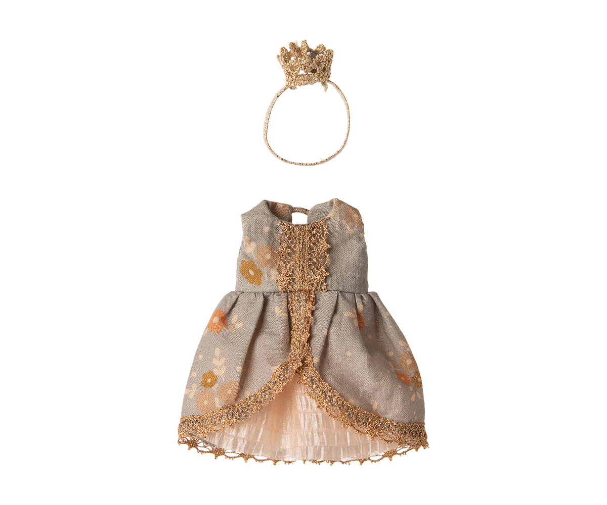 Abito da principessa Maileg per Topo Sorella Maggiore in tessuto con dettagli eleganti