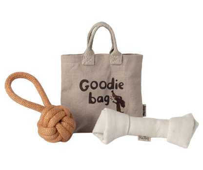 Maileg Goodie Bag accessori per cuccioli con borsina e osso magnetico