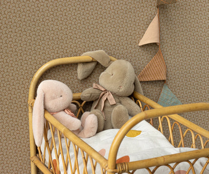 Peluche Maileg coniglietto medio marrone con fiocco decorativo, idea regalo per bambini