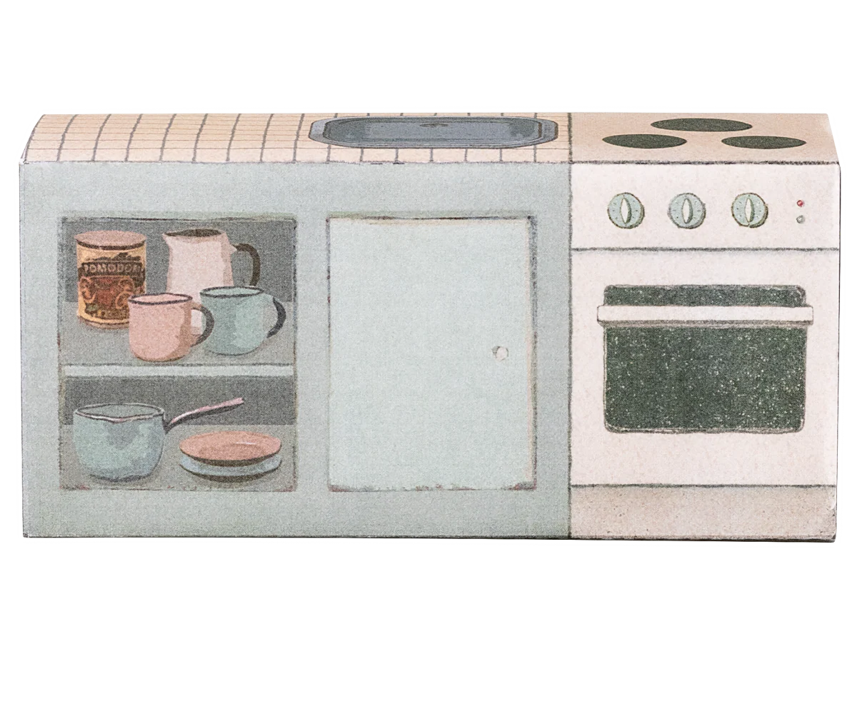 Cucina Maileg con lavello e accessori per topolini