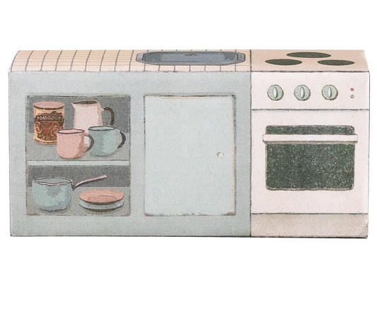 Cucina Maileg con lavello e accessori per topolini