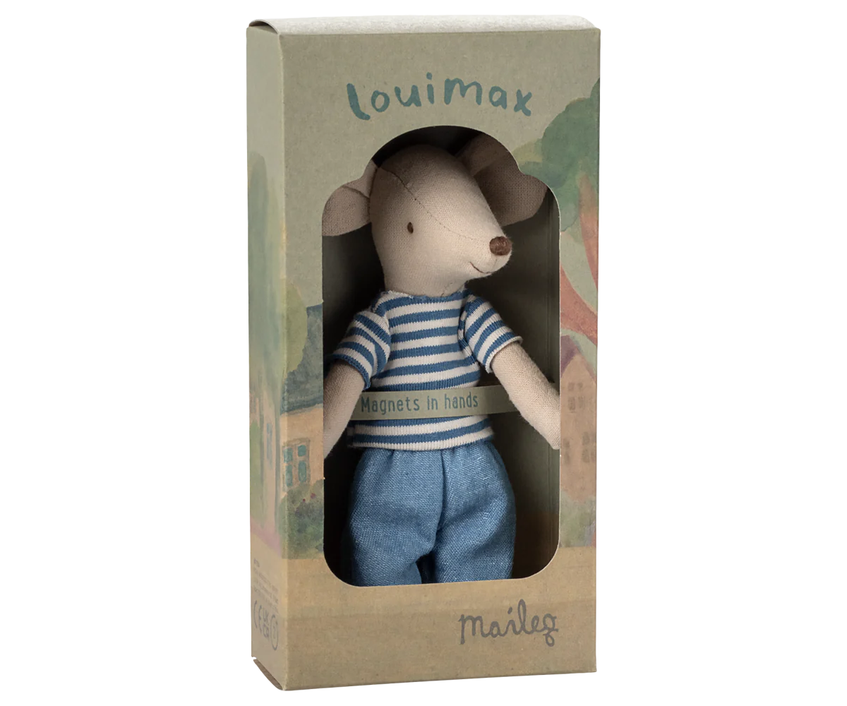  Maileg LouiMax nella confezione regalo decorata, perfetto per bambini dai 3 anni