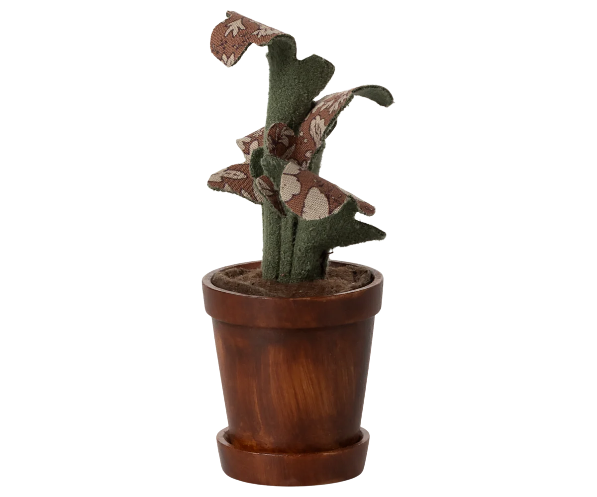 Maileg Miniatura – Vaso con Pianta Verde in Tessuto - Apple Pie