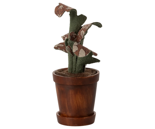 Maileg Miniatura – Vaso con Pianta Verde in Tessuto - Apple Pie