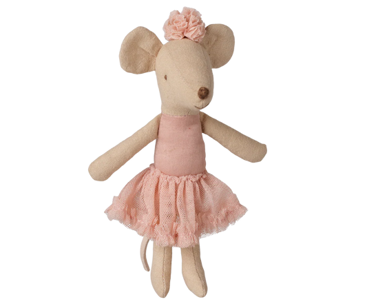 Topina Ballerina Sorella Maggiore Maileg con tutù color viola chiaro e pompon della collezione Autunno/Inverno 2026.
