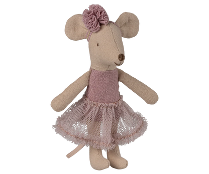 Maileg topolina ballerina little sister heather 11 cm con tutù rosa