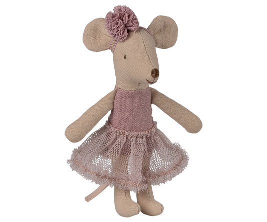 Maileg topolina ballerina little sister heather 11 cm con tutù rosa