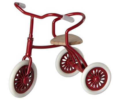 Triciclo Maileg rosso per topolini con mani magnetiche