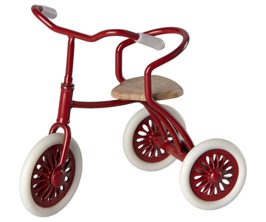 Triciclo Maileg rosso per topolini con mani magnetiche