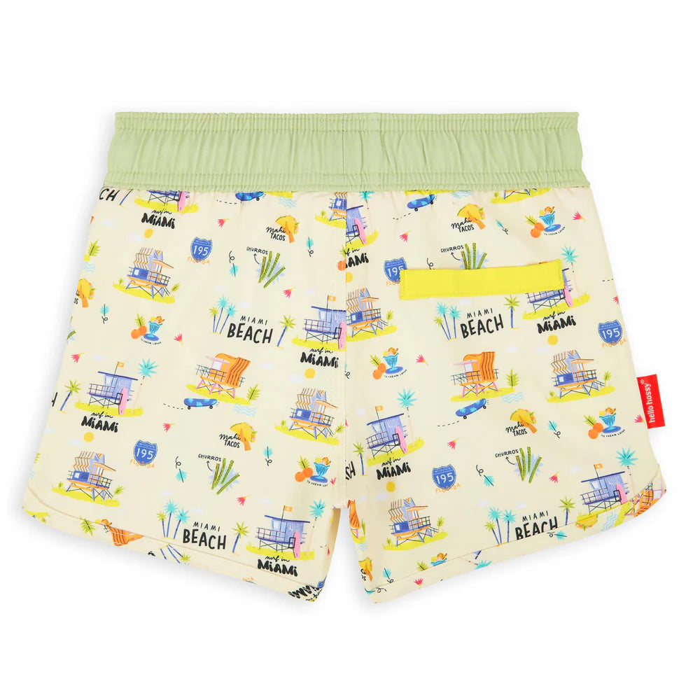 Costume Bambino Hello Hossy Miami Beach – Boxer Mare Anti-UV Regolabile