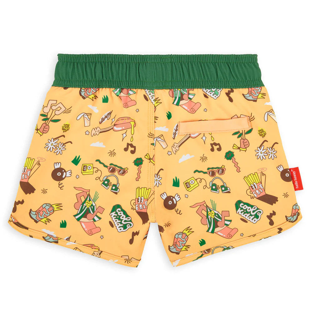 Costume Bambino Hello Hossy Music Festival – Boxer Mare Anti-UV Regolabile