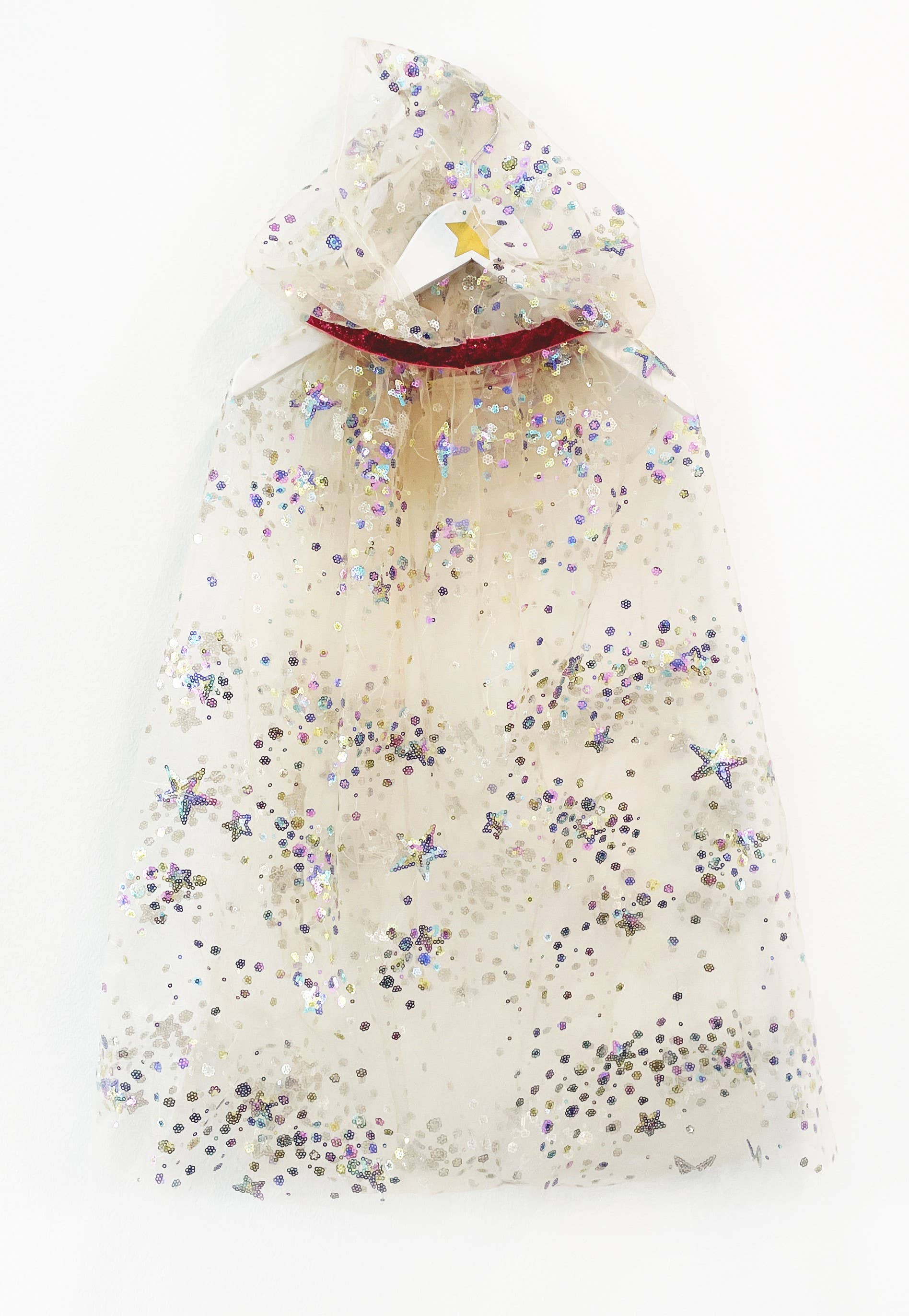 mantello fatina Ratatam con paillettes multicolor