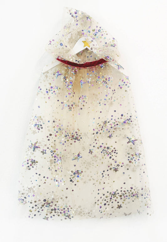 mantello fatina Ratatam con paillettes multicolor
