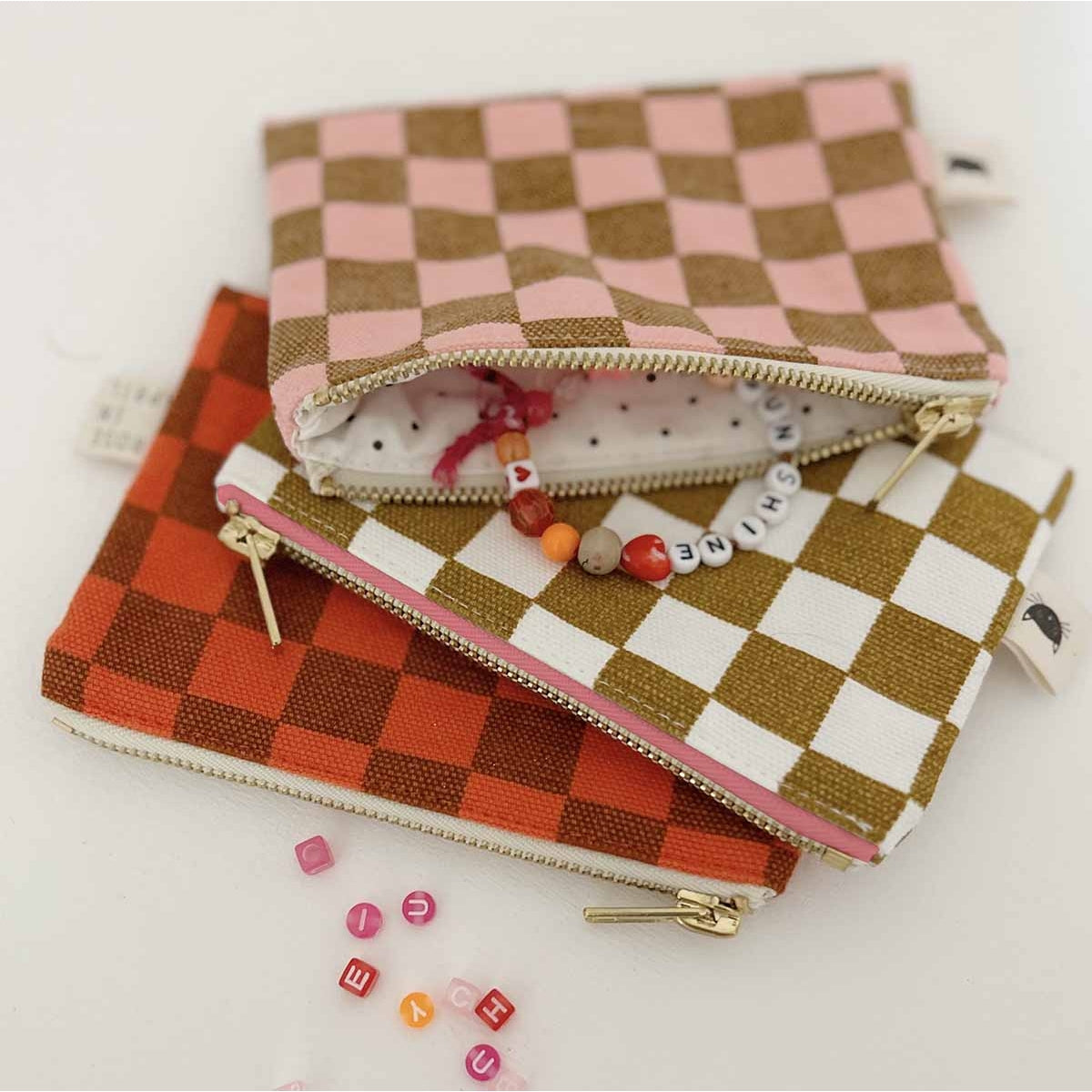 Pochette Mini Marie Quadretti Fragola e Caramello - Apple Pie