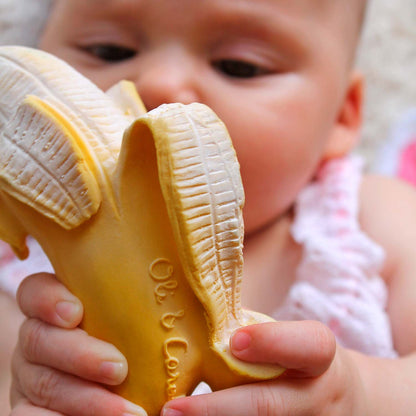 Baby teether Ana Banana sicuro, igienico e dipinto a mano