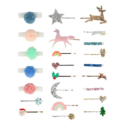 Meri Meri – Valigia Calendario dell’Avvento Accessori per Capelli