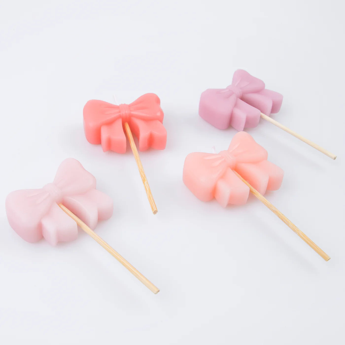 Meri Meri – Candele Fiocco Rosa per Torta (x4)