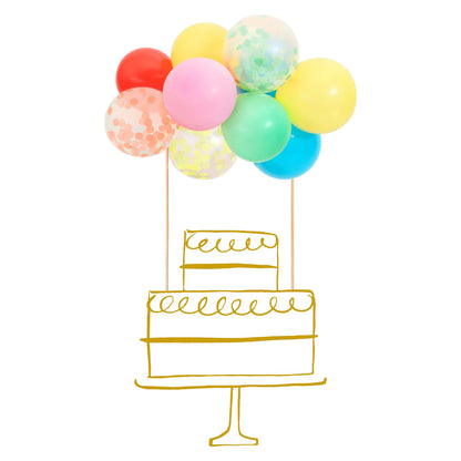 Cake Topper Palloncini Arcobaleno Meri Meri – Decorazione Torta Festa