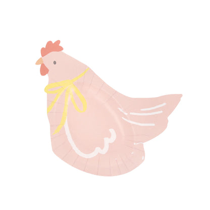 Meri Meri Piatti Pasqua Animali – Set 8 Piatti Sagomati Coniglietti e Pulcini