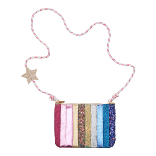 Mimi & Lula Dancing Queen Stripe Bag borsa bambina multicolore glitterata con tracolla regolabile