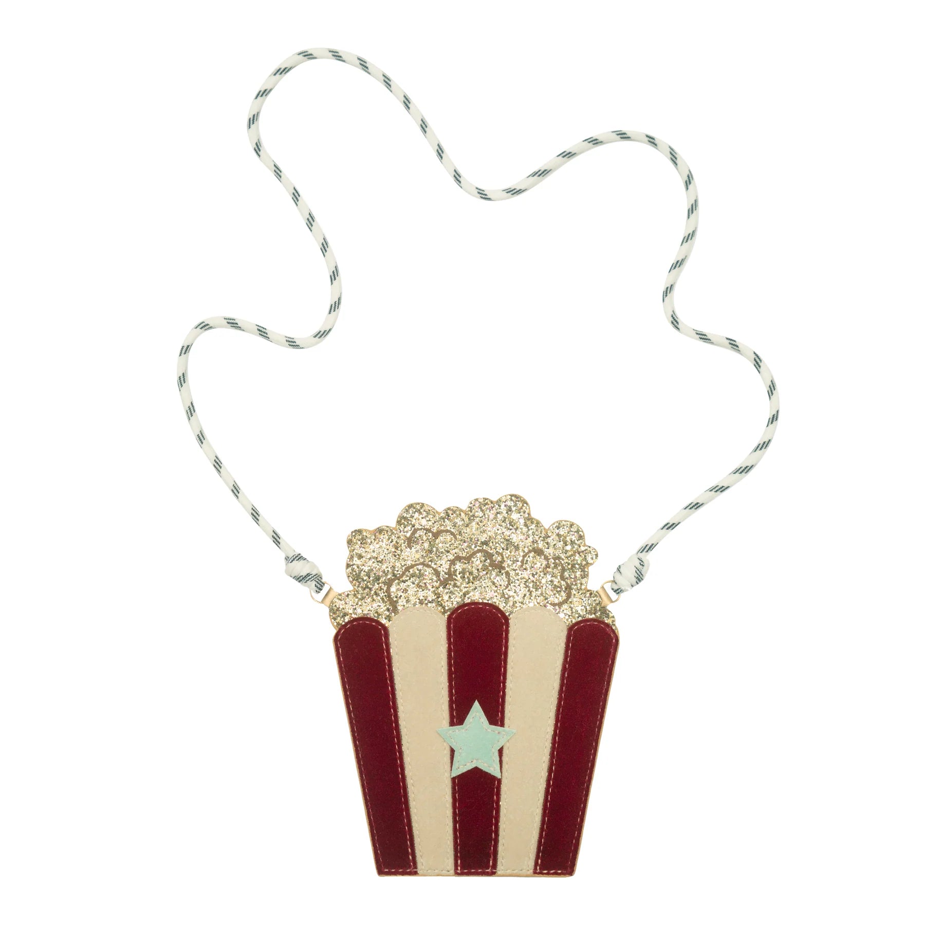 Borsetta Mimi & Lula Popcorn glitter oro e rosso con tracolla regolabile