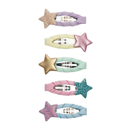 Set 5 fermagli Mimi & Lula Stellina mini clic clac glitter pastello per bambina