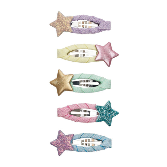 Set 5 fermagli Mimi & Lula Stellina mini clic clac glitter pastello per bambina