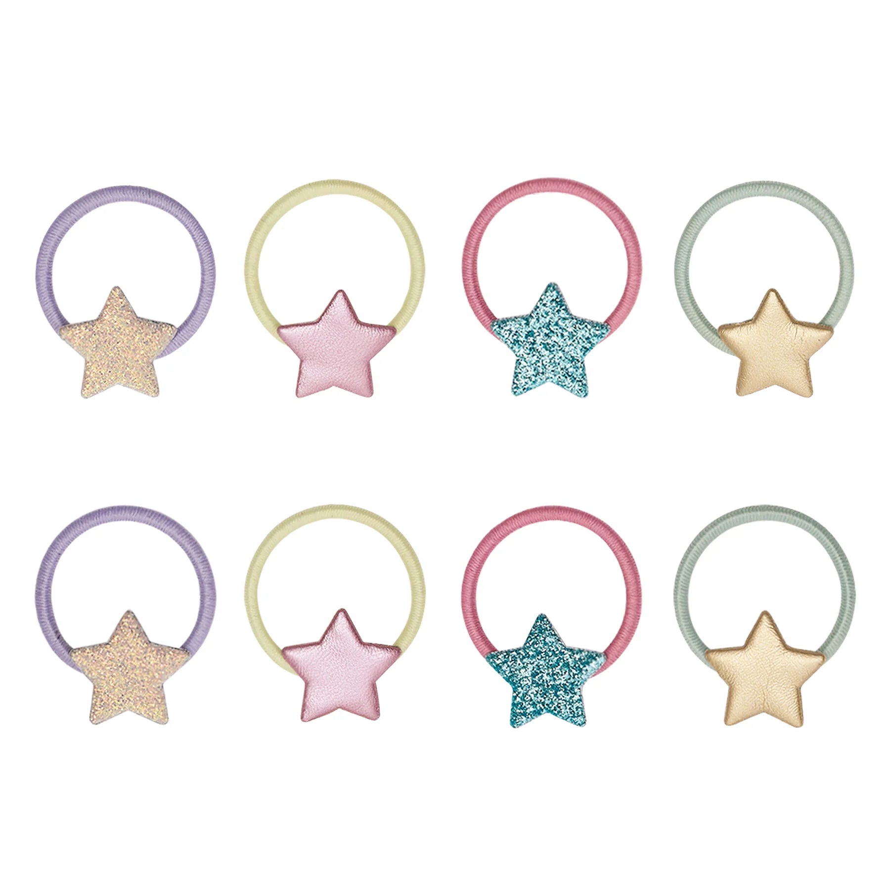 Set 8 elastici capelli Mimi & Lula Stellina mini ponies glitter pastello per bambina