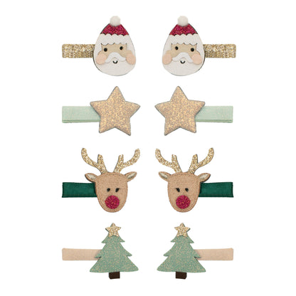 Mini clip natalizi con Babbo Natale, renne, stelle e alberi di Natale di Mimi & Lula