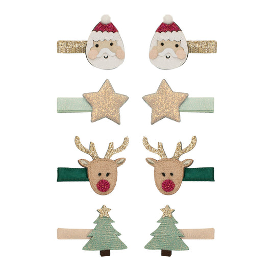 Mini clip natalizi con Babbo Natale, renne, stelle e alberi di Natale di Mimi & Lula
