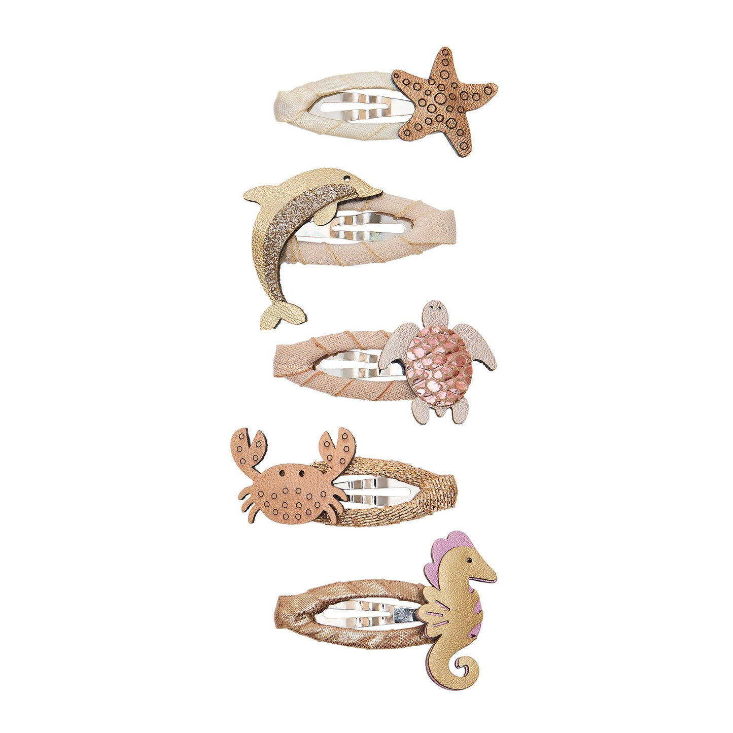 Mollette capelli bambina Mimi & Lula Ocean Life mini clic clacs con animali marini glitterati