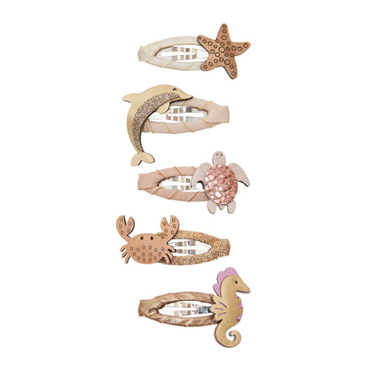 Mollette capelli bambina Mimi & Lula Ocean Life mini clic clacs con animali marini glitterati