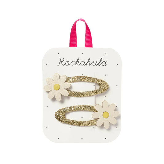 Mollette per capelli bambina Rockahula Daisy Daisy con margherite glitter