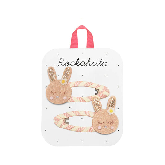 Mollette per capelli bambina Rockahula Stripy Bunny con coniglietto glitter