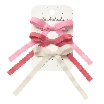 Mollette Rockahula con fiocchi in nastro scalloped per bambina set da tre pezzi