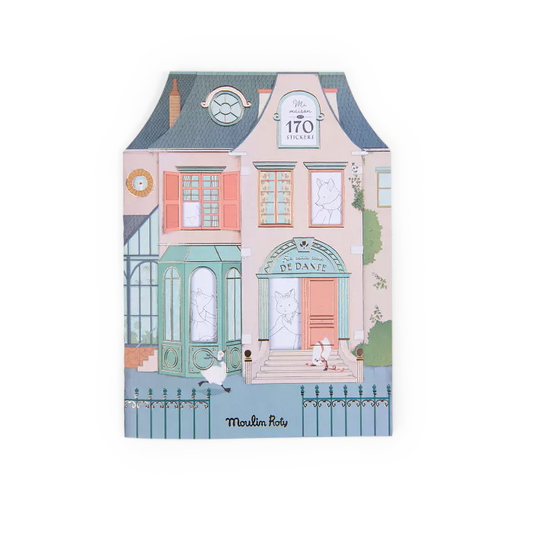Album attività Moulin Roty La Petite École de Danse con 170 sticker e illustrazioni da colorare