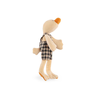 Peluche Amédée il Paperotto con salopette vichy – Moulin Roty La Grande Famille