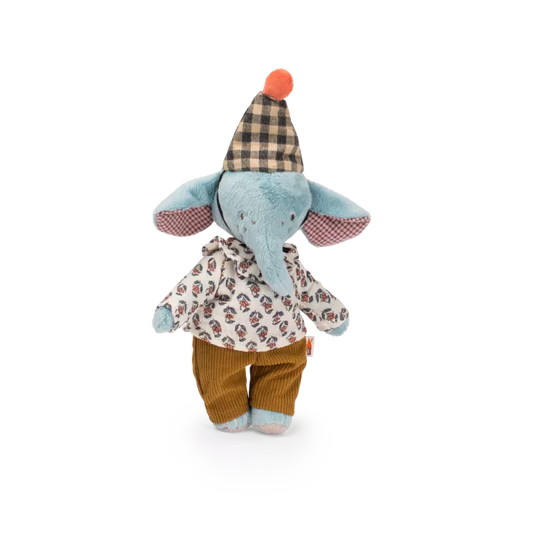 Moulin Roty Bambola Pablo l’Elefante 25 cm – Collezione Les Minouchkas di Lucille Michieli