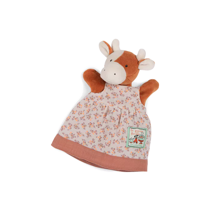 Marionetta Charlotte la Mucca con vestito a fiori – Moulin Roty La Grande Famille